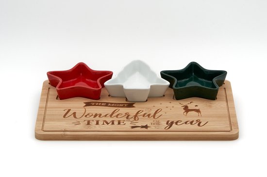 Serveerplank bamboe met 4 schaaltjes | Cosy&Trendy - Kookwinkel Kitchen&More