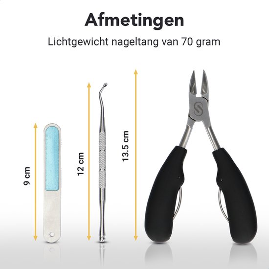 Professional Nailcutter Pro - Pince à ongles pour ongles et coins fongiques - Pince à angle à double transmission - Pince à double joint solide