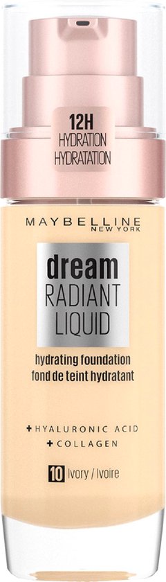 Maybelline New York - Dream Radiant Liquid - 10 Ivory - Foundation Geschikt  voor de... | bol