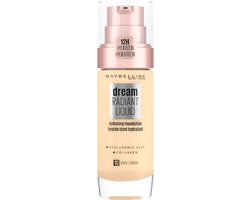 Maybelline New York - Dream Radiant Liquid - 10 Ivory - Foundation Geschikt voor de Droge Huid met Hyaluronzuur - 30 ml