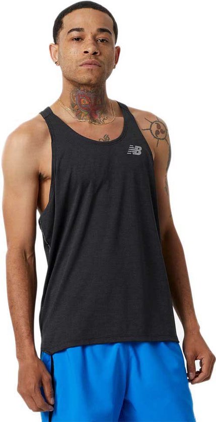New Balance Impact Run Singlet Men - chemises de sport - noir/blanc - taille S