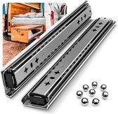 Drawer Runners 120 kg Load Capacity with Ball Bearing Industrial Drawer Runners Full Extension 300 350 400 450 500 550 600 650 700 750 800 850 900 950 1000 mm, Side Mounting 1 Pair