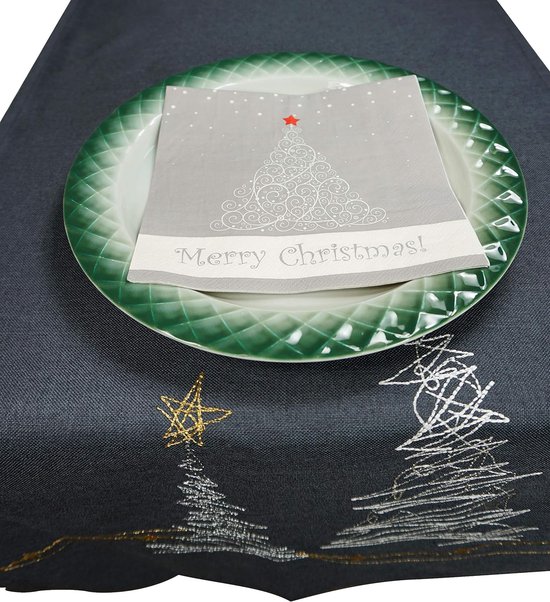 Décoration De Table Noël Gris & Rouge | Collection Contemporaine