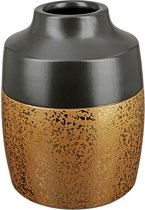 vaas zwart goud tamor -12x12x15 cm - handgemaakt -keramiek sfeervolle decoratie