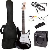 Guitare électrique avec amplificateur – Set de guitare électrique avec Cordes de guitare, sangle de guitare, sac de guitare et câble de guitare – Guitare électrique Adultes – Zwart