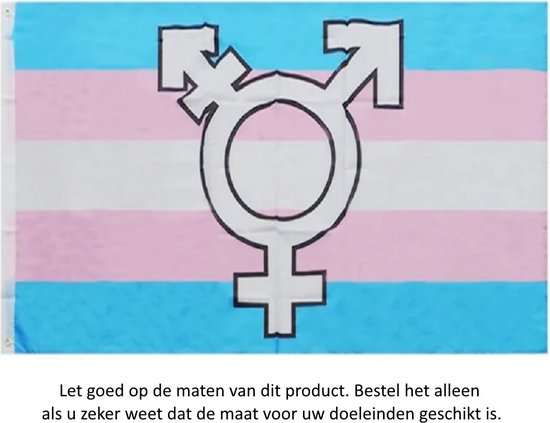 Transgender Pride Vlag 90x60CM - Trans Identity Flag - LGBT - Pride - Regenboog Vlag - lgbtqia+ - Polyester