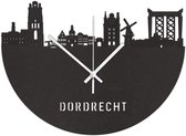 Skyline Klok Dordrecht Zwart Mdf Hout Wanddecoratie Voor Aan De Muur City Shapes