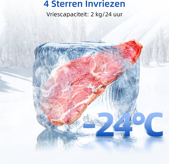 CHiQ FTM86L4E - Tafelmodel Koelkast Met Vriesvak - 86 Liter - E Energy Label - 39dB - Zwart - 12 jaar garantie op compressor van CHiQ — afbeelding 5