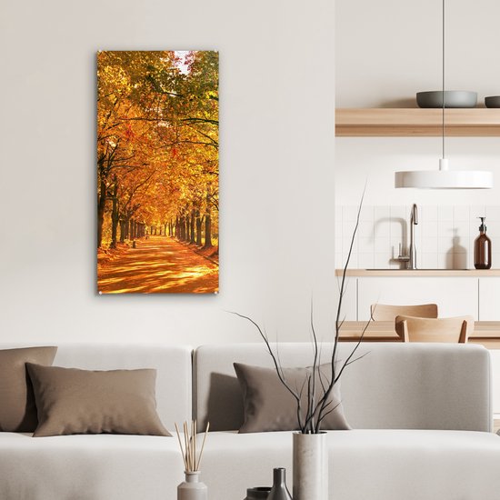 MuchoWow® Peinture sur verre - Forêt - Automne - Saisons - Rural - 40x80 cm - Peintures sur verre acrylique - Photo sur Glas