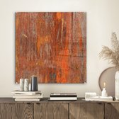 MuchoWow® Glasschilderij 50x50 cm - Schilderij acrylglas - Rood - Oranje - Blauw - Foto op glas - Schilderijen