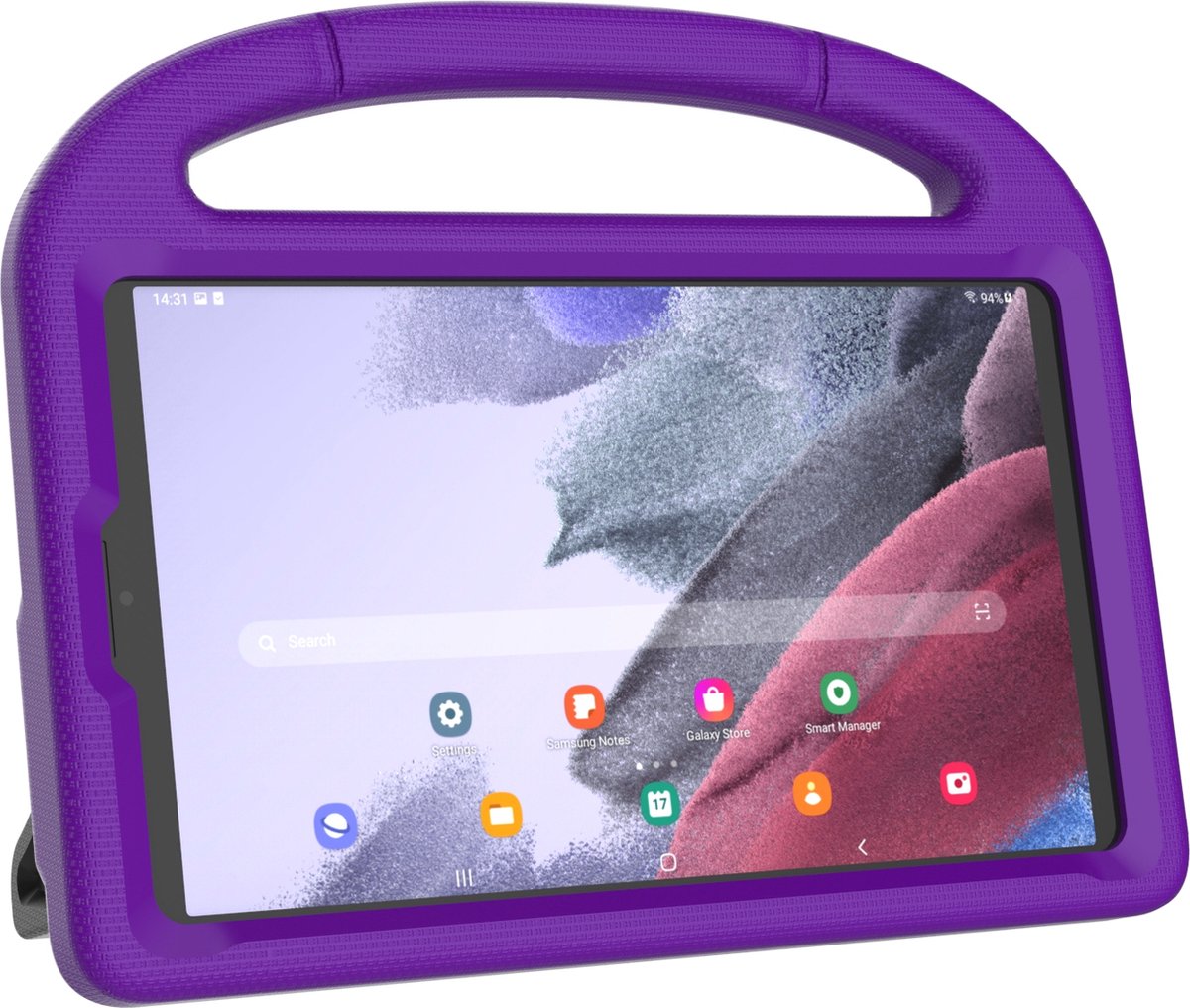 Tablet beschermhoes geschikt voor Samsung Galaxy Tab A7 lite - 8.7 inch - SMT220/225 (2021) – Kinderhoes – Hoes voor Kinderen – Handvat en Standaard – Kindvriendelijke Cover | Paars