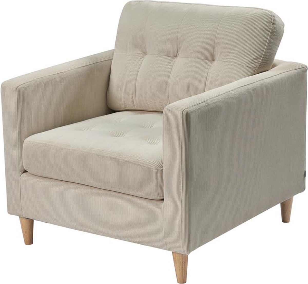 House Nordic Marino fauteuil fluweel zandkleurig.