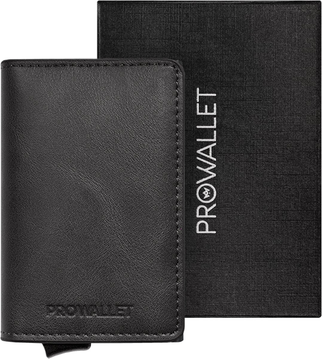 Prowallet Slim - Pasjeshouder Zwart - 8 Pasjes + Briefgeld - Uitschuifbaar  - RFID... | bol.com