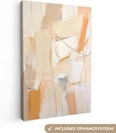 Canvas schilderij abstract 40x60 cm - Slaapkamer wanddecoratie volwassenen - Abstracte moderne kunst - Muurdecoratie canvasdoek - Muurdoek keuken decoratie - Foto op canvas - Keukenschilderij woondecoratie modern - Kamer versiering