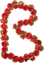 Pendule en guirlande de fleurs de basilic - Rouge