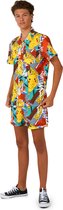 OppoSuits Teen Pika Pikachu - Set d'été Garçons - Contient une chemise et un Shorts - Jaune - Taille : EU 146/152 - 12 ans