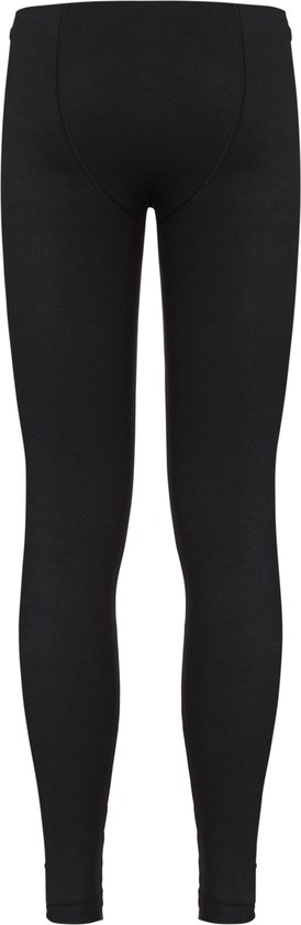 Zwarte thermo broek, model van de achterkant.