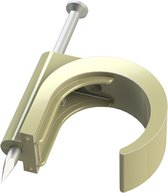 JMV flexbuis spijkerclip 16-20mm - crème in emmer per 600 stuks (310609)