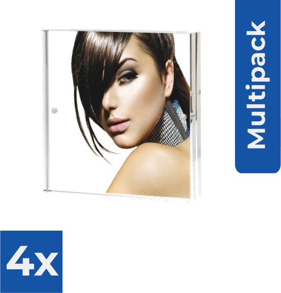 ZEP - Cadre photo à changement rapide en plexiglas / Acryl Seattle pour photo format 10x10 - AP125 - Cadre photo - Pack économique 4 pièces
