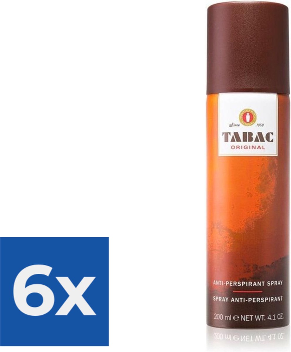 Goedkoopste Tabac Original Anti-Perspirant - 200 ml - Deodorant - Voordeelverpakking 6 stuks