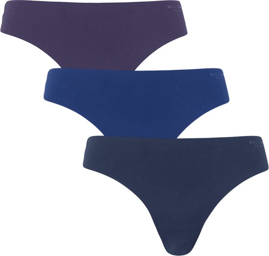 String femme Björn Borg performance 3P en microfibre bleu & violet - XXL