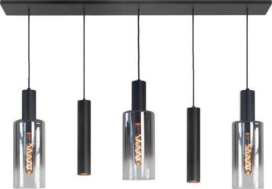 Hanglamp Cartone 5-lichts Cacao Rond 50cm - Van den Heuvel Verlichting