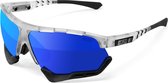 Scicon - Fietsbril - Aerocomfort XL - Frozen Matte - Multimirror Lens Blauw