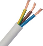 Tuyau H05VV-F 3G1,5 mm2-3 x 1,5 mm2 (mm2) - Blanc - Câble en