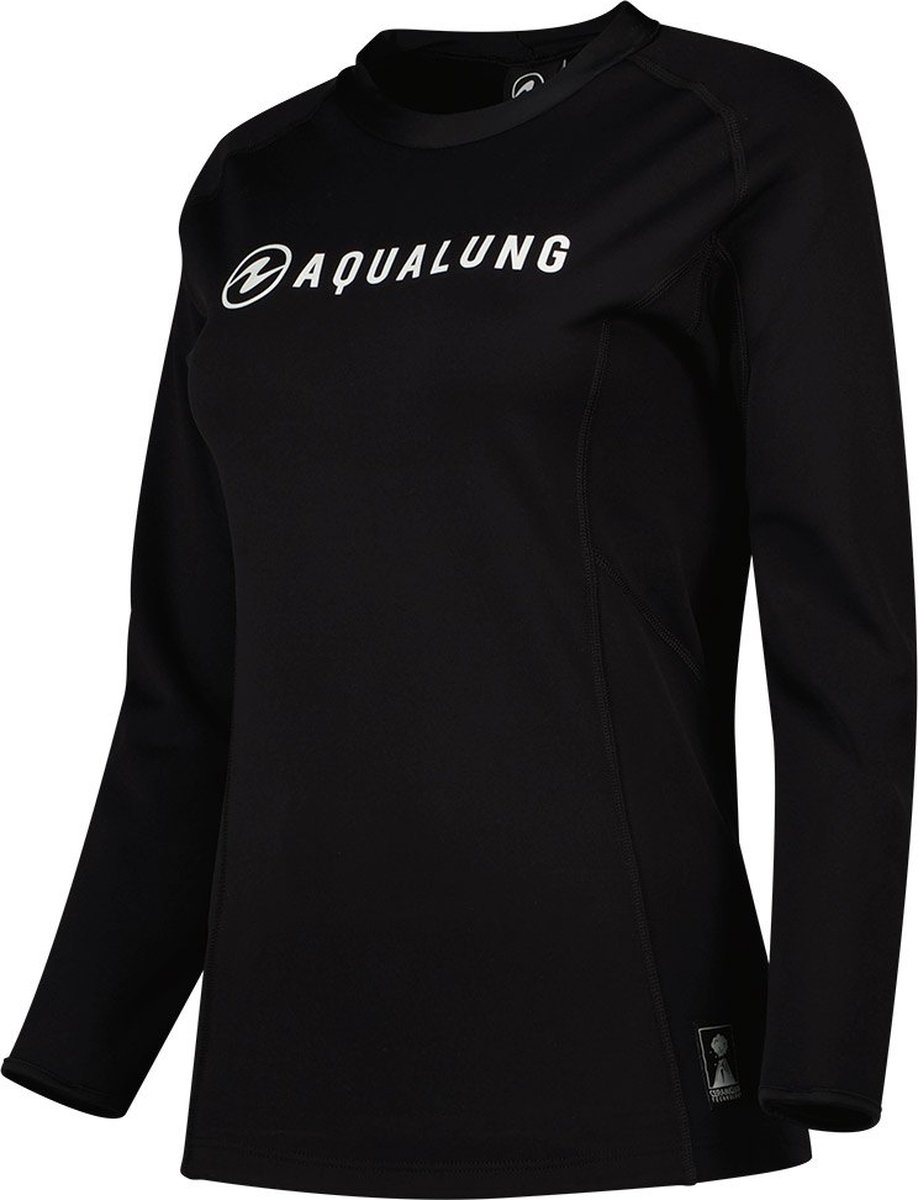 Aqualung Top Ceramiqskin Rash Guard Met Lange Mouwen Zwart L Vrouw