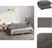 vidaXL Verzwaringsdeken 120x180 cm 5 kg stof grijs - Grote Kadoshop