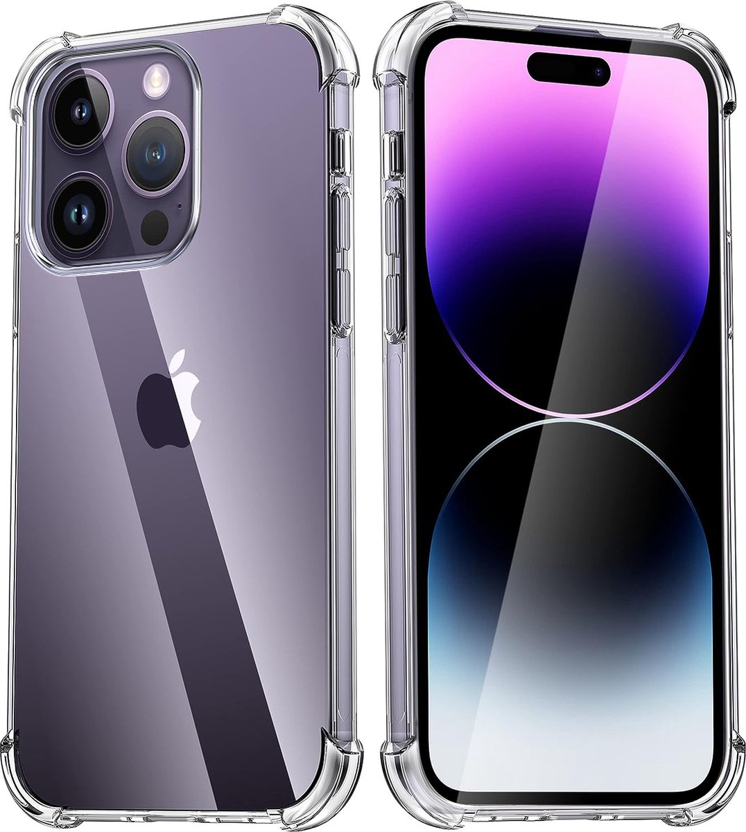 Hoesje voor iPhone 15 PRO MAX backcover Shockproof siliconen Transparant