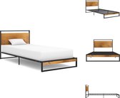 vidaXL Metalen Bedframe - Zwart - 208 x 94 x 82.5 cm - Massieve constructie - Matras- 90 x 200 cm - Montage vereist - Bed