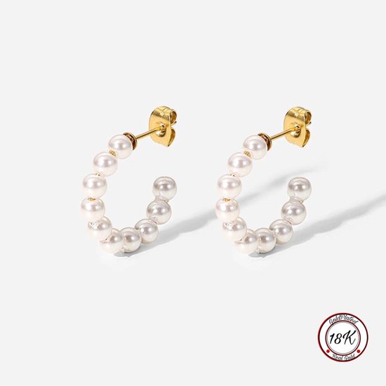 Soraro Parel Earrings | 18K Goldplated | Parel | Dames Oorbellen | Elegante Oorbellen | Cadeau Voor Haar | Verjaardag Cadeau