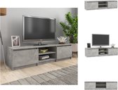vidaXL Tv-meubel Klassieke Stijl - 140x40x35.5 cm - Betongrijs - Kast