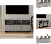 vidaXL televisiemeubel - tv-kast - Afmetingen- 102 x 37.5 x 52.5 cm - Ken- stabiel en duurzaam - Kleur- betongrijs - Materiaal- spaanplaat - Kast