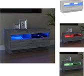 vidaXL Tv-meubel Sonoma Eiken - 80x35x40 cm - LED-verlichting - Kast
