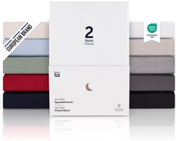 Blumtal Hoeslaken Premium Jersey - 120 x 200 cm - tot 40 cm Matrashoogte - Wit - 100% Katoen - Boxspring - Set van 2