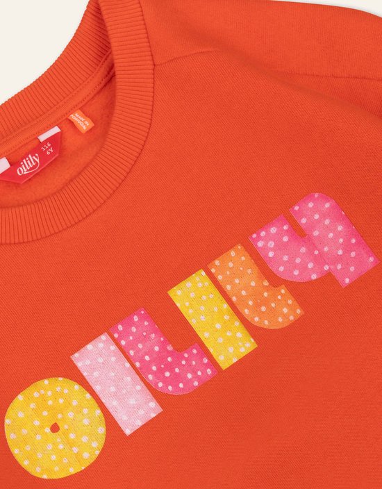 Hooray sweater 17 cherry tomato with artwork Orange: 152/12yr