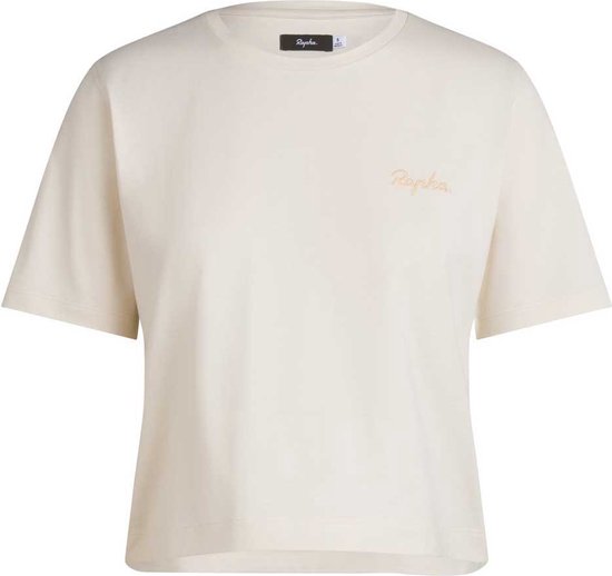 Rapha Croppped Cotton T-shirt Met Korte Mouwen Beige M Vrouw