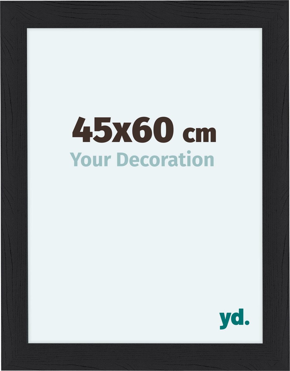 yd. Your Decoration - Fotolijst 45x60 cm - MDF - Zwart Houtnerf - Como