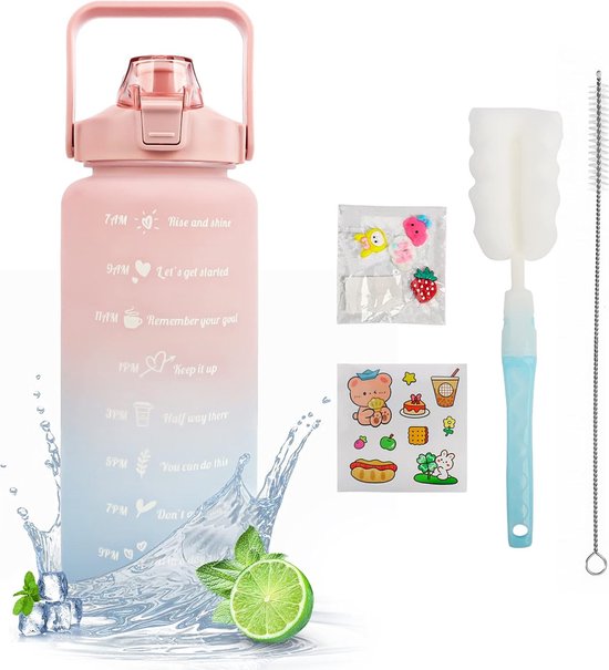 32oz Lekvrije RVS Sportwaterfles met Rietje, Vacuüm Geïsoleerd, Essentieel voor