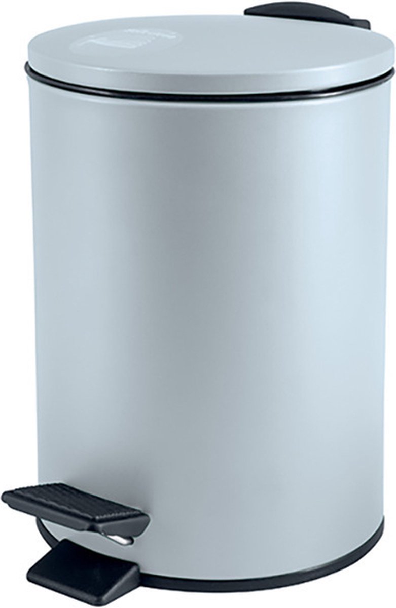 Goedkoopste Spirella Pedaalemmer Cannes - ijsblauw - 5 liter - metaal - L20 x H27 cm - soft-close - toilet/badkamer
