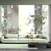Fotobehangkoning - Behang - Vliesbehang - Fotobehang - Green passion - Bloemen Kunst - 300 x 210 cm