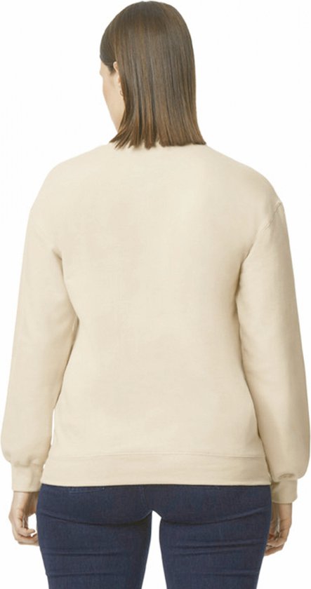 Sweatshirt Unisex XL Gildan Ronde hals Lange mouw Sand 80% Katoen, 20% Polyester