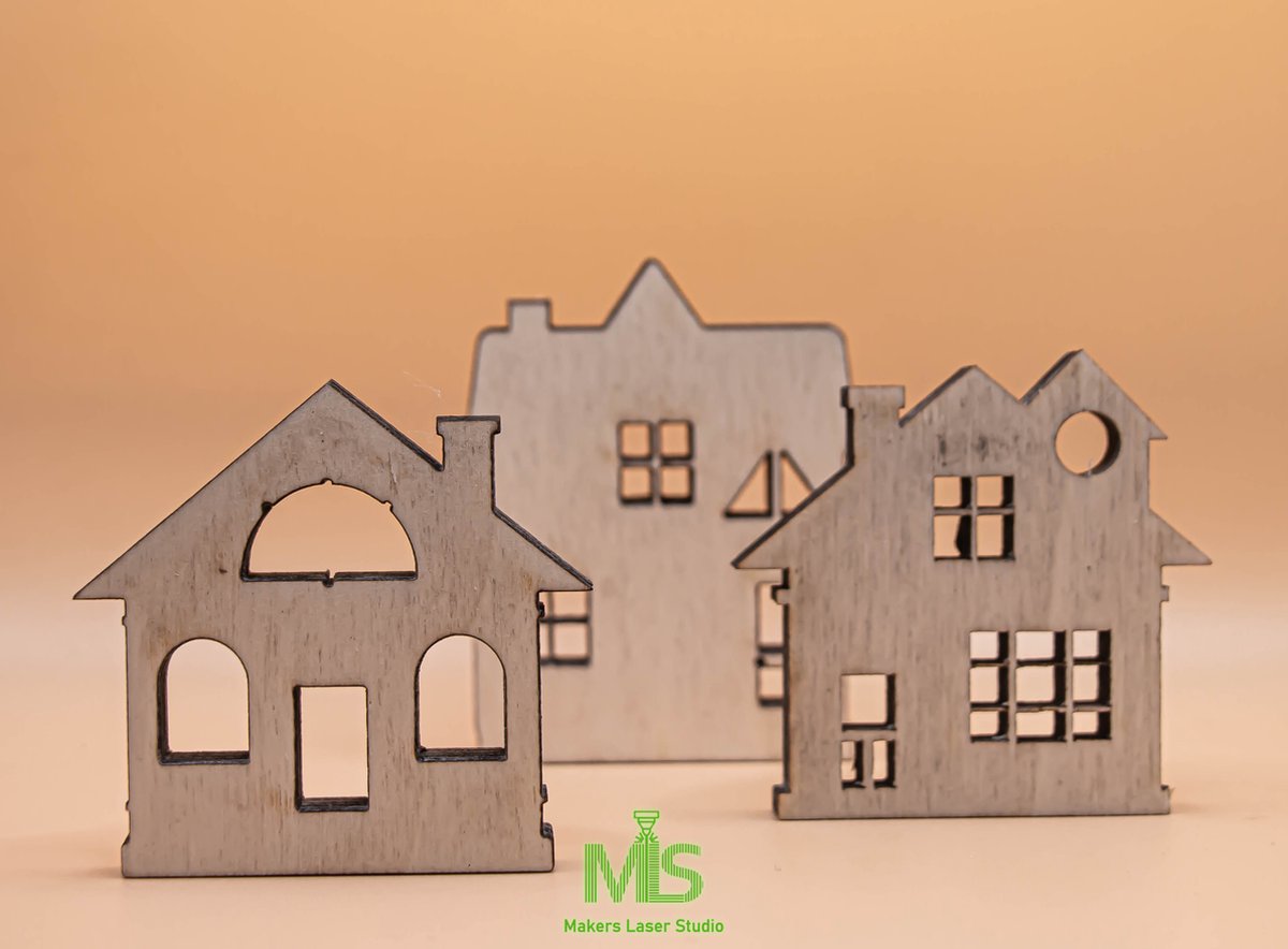 Houten Mini Huizen, Set van 3 Houten Huis Vormen,kerst huizen, DIY Huis Blank, DIY Huis Decoratie, kerst decoratie Hout Craft Supplies/ amsterdamse huizen/ suvenier/houten huisjes/ kerst huisjes