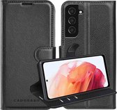Cadorabo Hoesje geschikt voor Samsung Galaxy S21 5G in PHANTOM ZWART - Beschermhoes met magnetische sluiting, standfunctie en kaartvakje Book Case Cover Etui