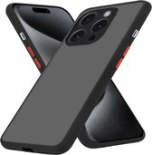 Coque Cadorabo pour Apple iPhone 15 PRO MAX en NOIR MAT - Coque de protection hybride avec coque intérieure en silicone TPU et dos en plastique mat