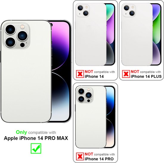 Wit telefoonhoesje, alleen compatibel met iPhone 14 PRO MAX.