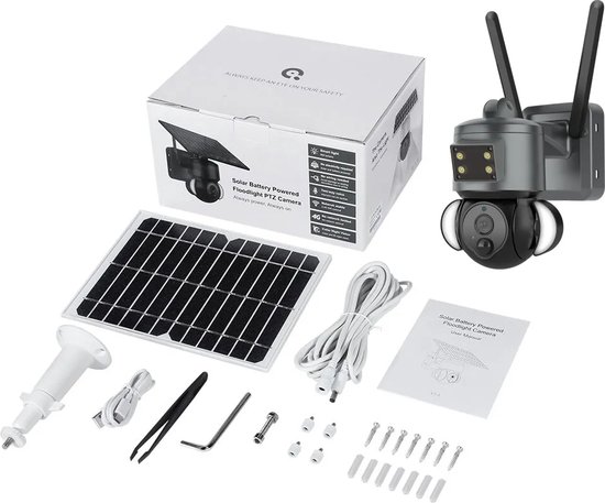 DrPhone SolarGuard - 2.4 GHZ Wifi Solar Camera - 3MP Camera - Zonnepaneel Camera - Pan / Tilt - Zonne Energie - 2 Weg Audio - Beveiligingscamera - Zwart van DrPhone — afbeelding 5