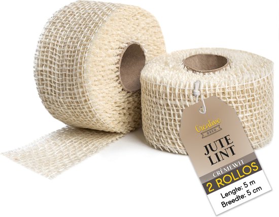 Wanddecoratie Boho Stijl, Decoratieve Ring Jute Lint 28 5cm 4st Nl 21864